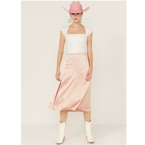 Originality Pink Satin Skirt